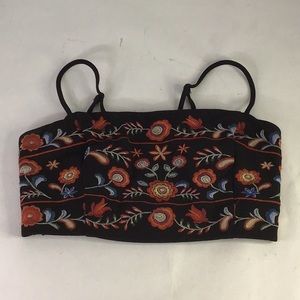 Embroidered crop top